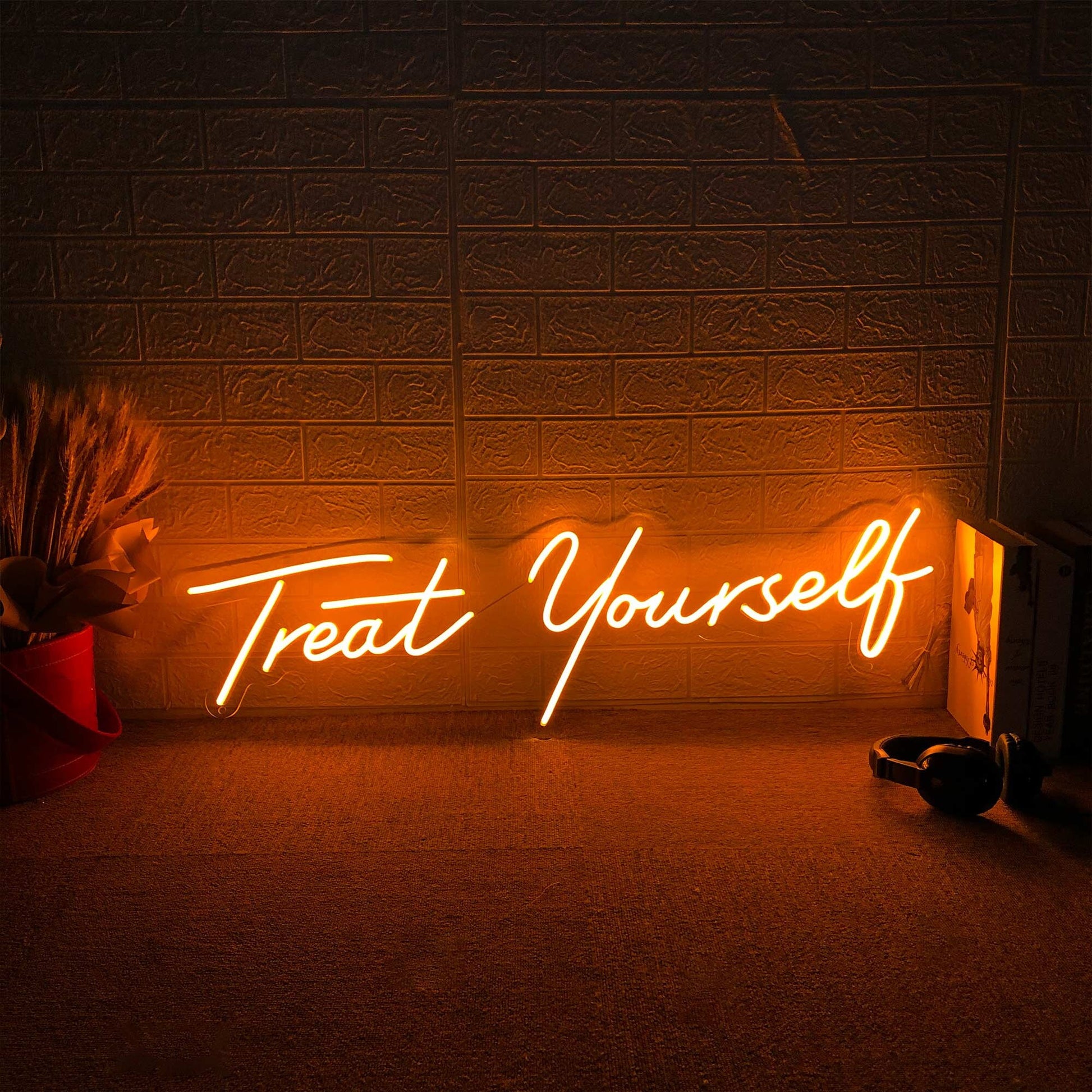 Treat Yourself Neon Sign Custom Wall Decor, Led Neon Lights Wedding Decor, Led Signs Back to School Supplies, Neon Light Personalized Gift - Neonzastudio