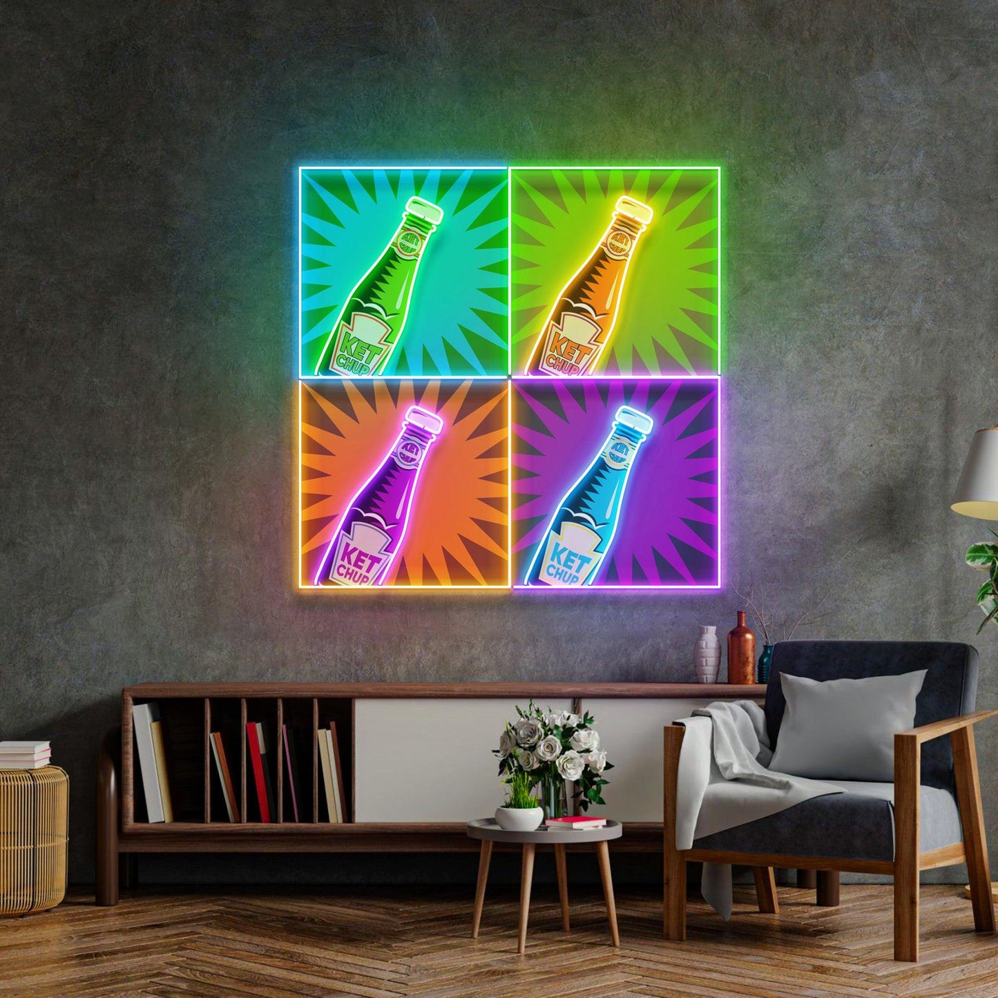 Ketchup Led Neon Acrylic Artwork - Neonzastudio