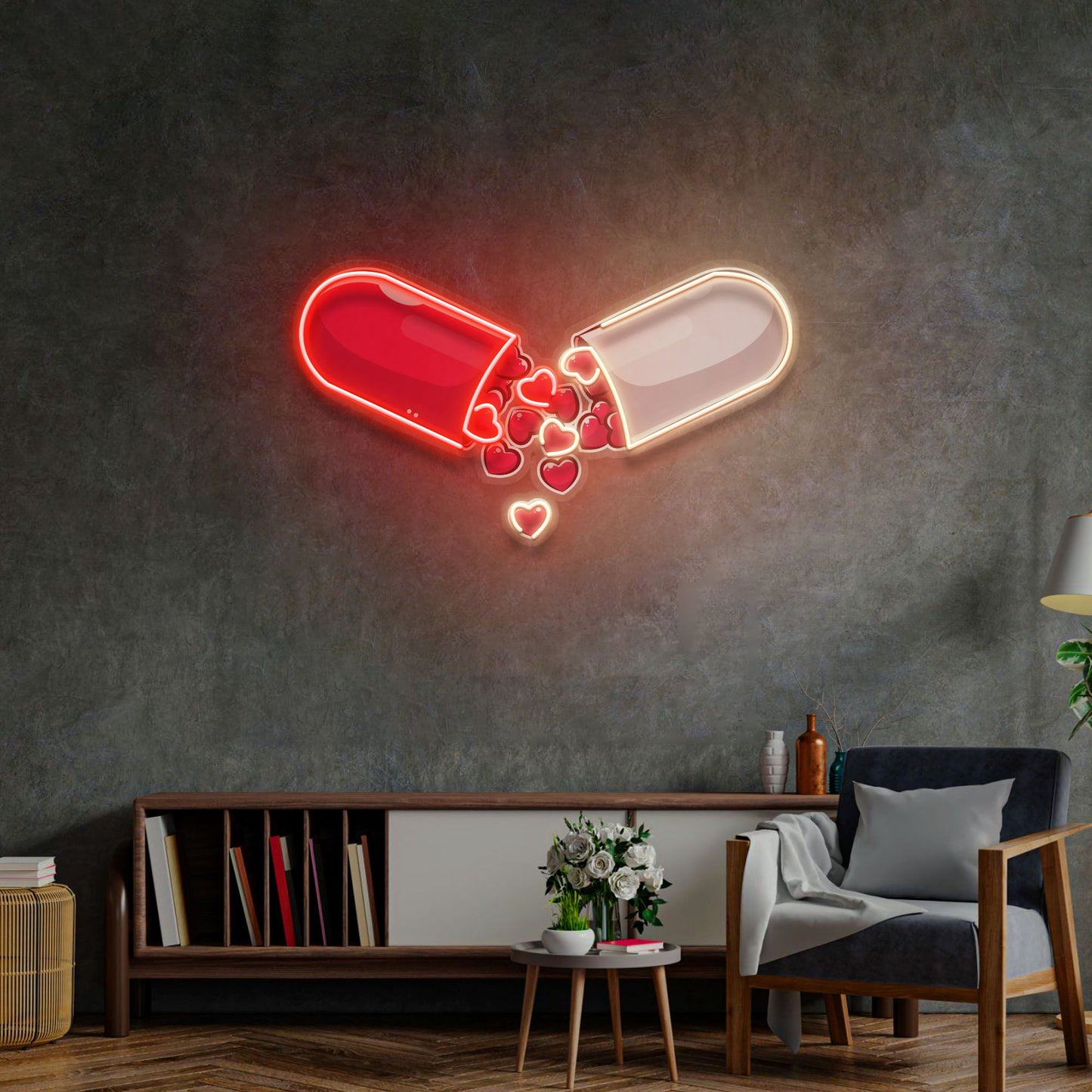 Love Capsule Cartoon LED Neon Sign Light Pop Art - Neonzastudio