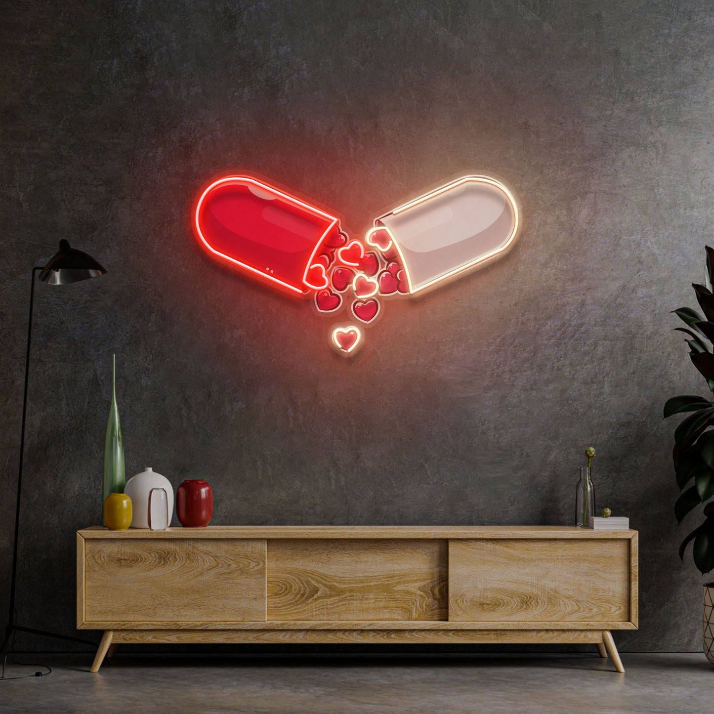 Love Capsule Cartoon LED Neon Sign Light Pop Art - Neonzastudio