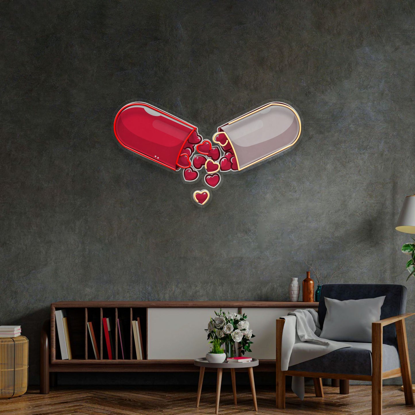 Love Capsule Cartoon LED Neon Sign Light Pop Art - Neonzastudio