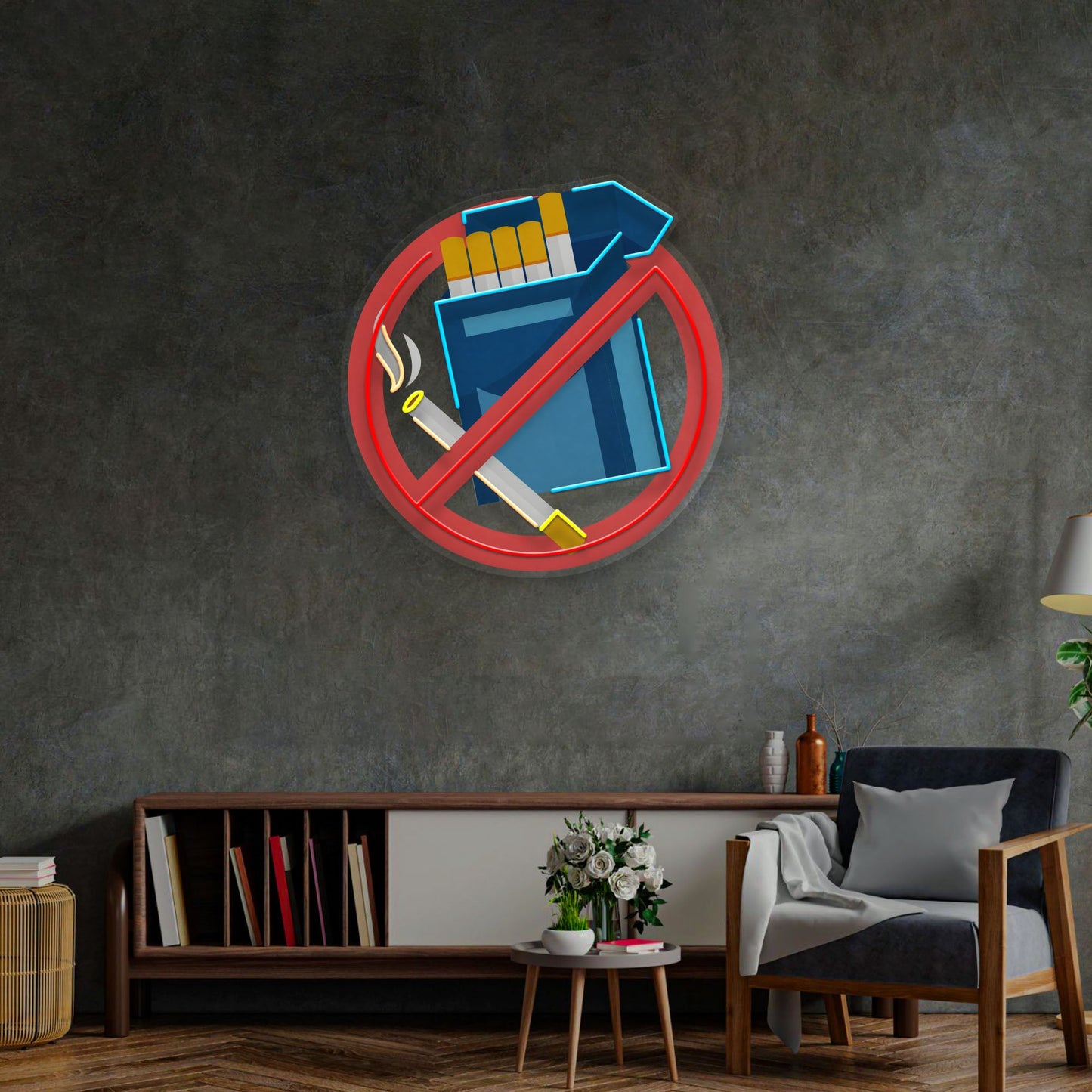 No Smoke LED Neon Sign Light Pop Art - Neonzastudio