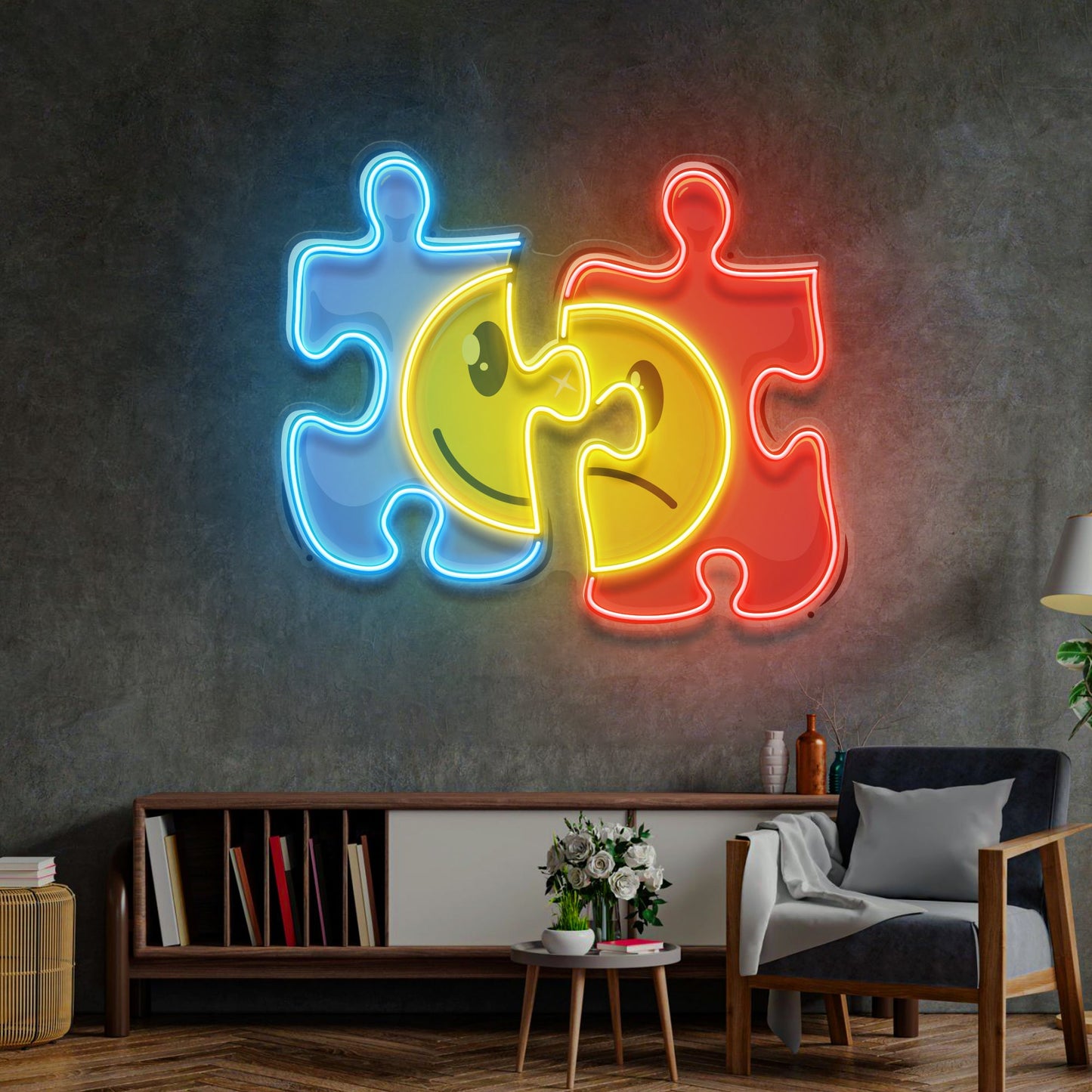 Puzzle LED Neon Sign Light Pop Art - Neonzastudio