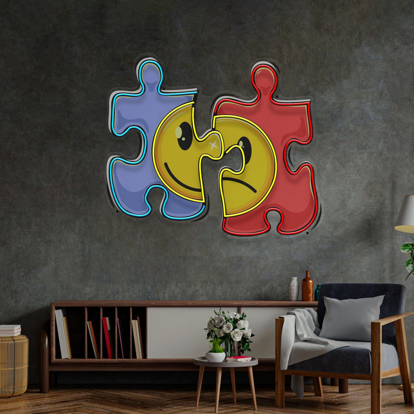 Puzzle LED Neon Sign Light Pop Art - Neonzastudio