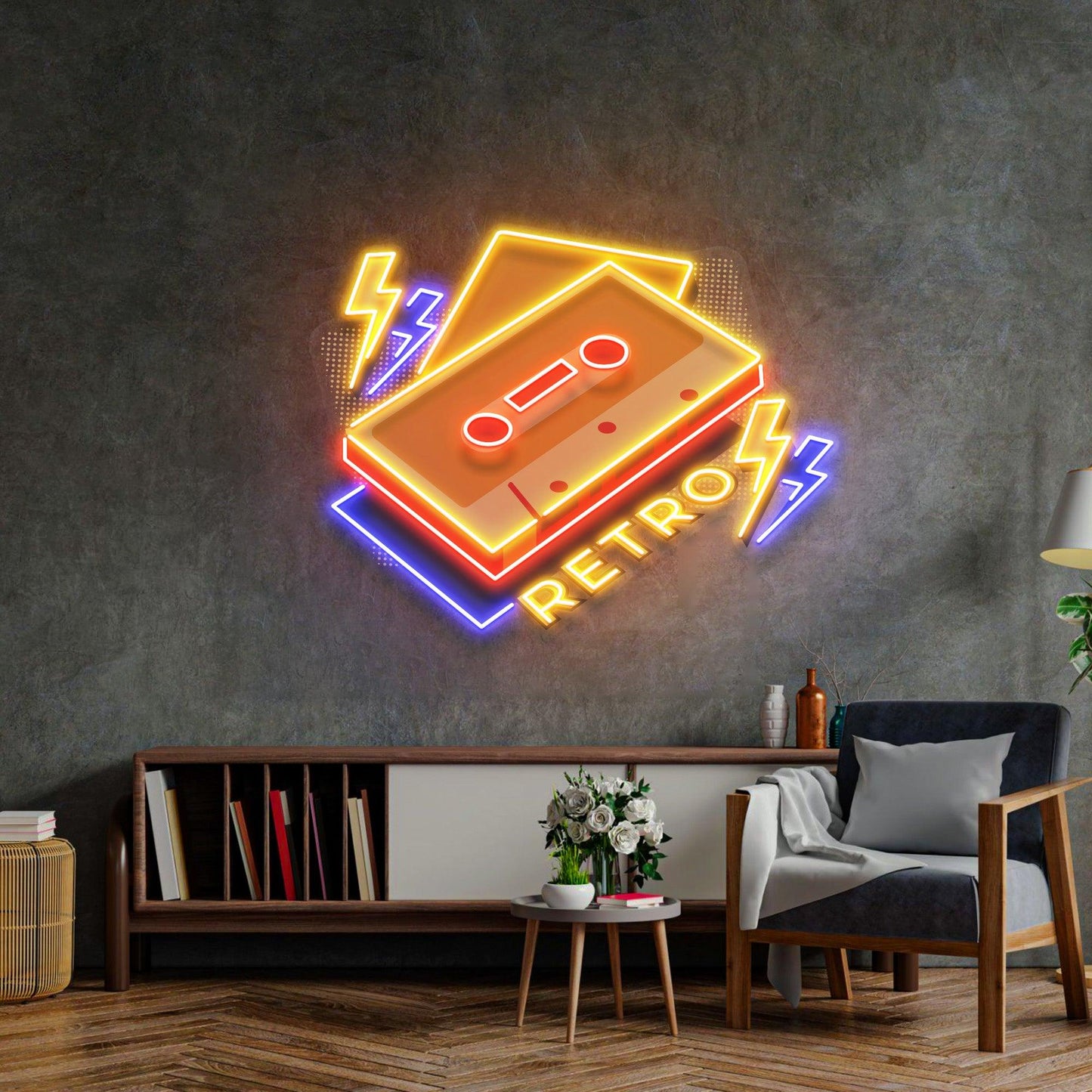 Cassette Retro Led Neon Acrylic Artwork - Neonzastudio