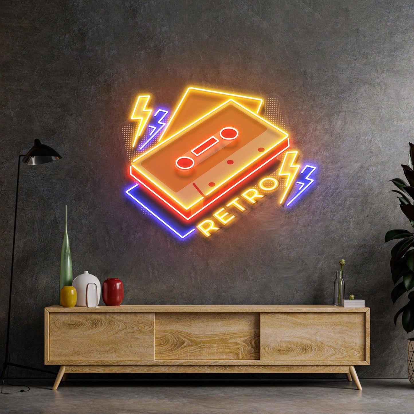 Cassette Retro Led Neon Acrylic Artwork - Neonzastudio