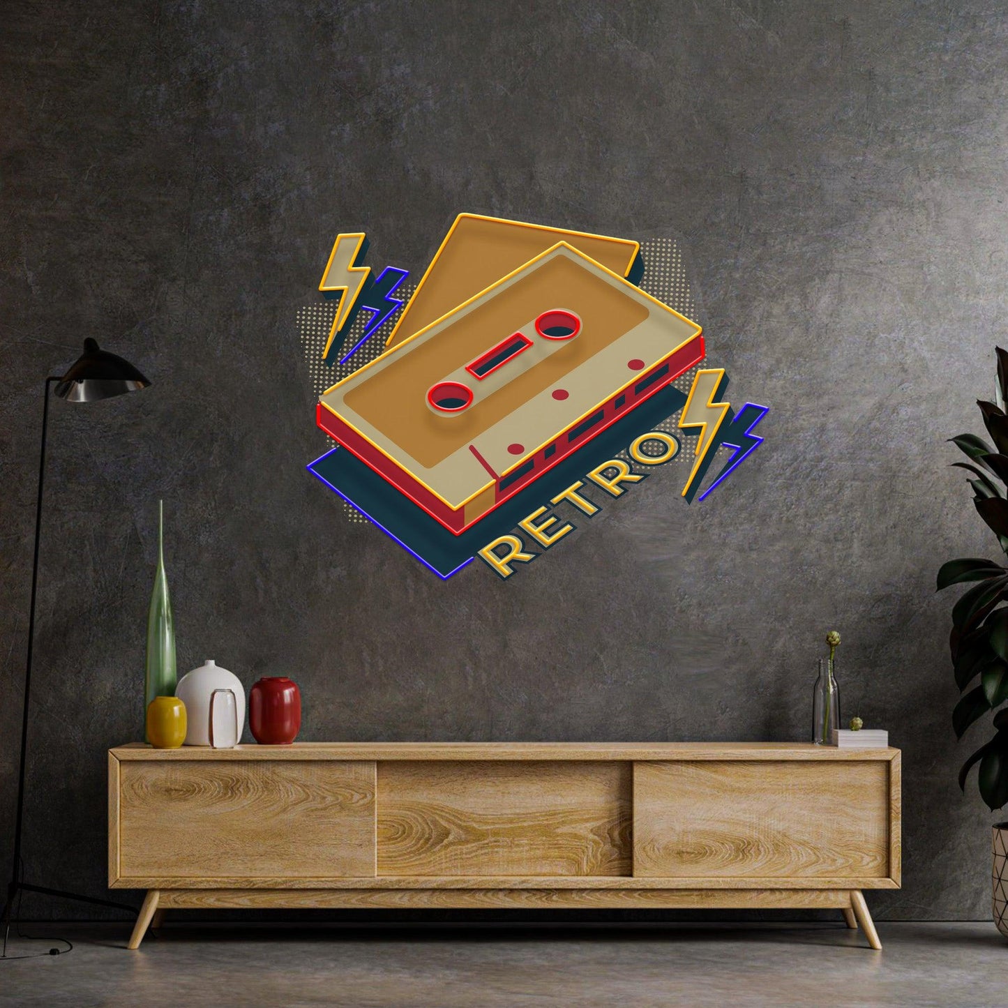 Cassette Retro Led Neon Acrylic Artwork - Neonzastudio