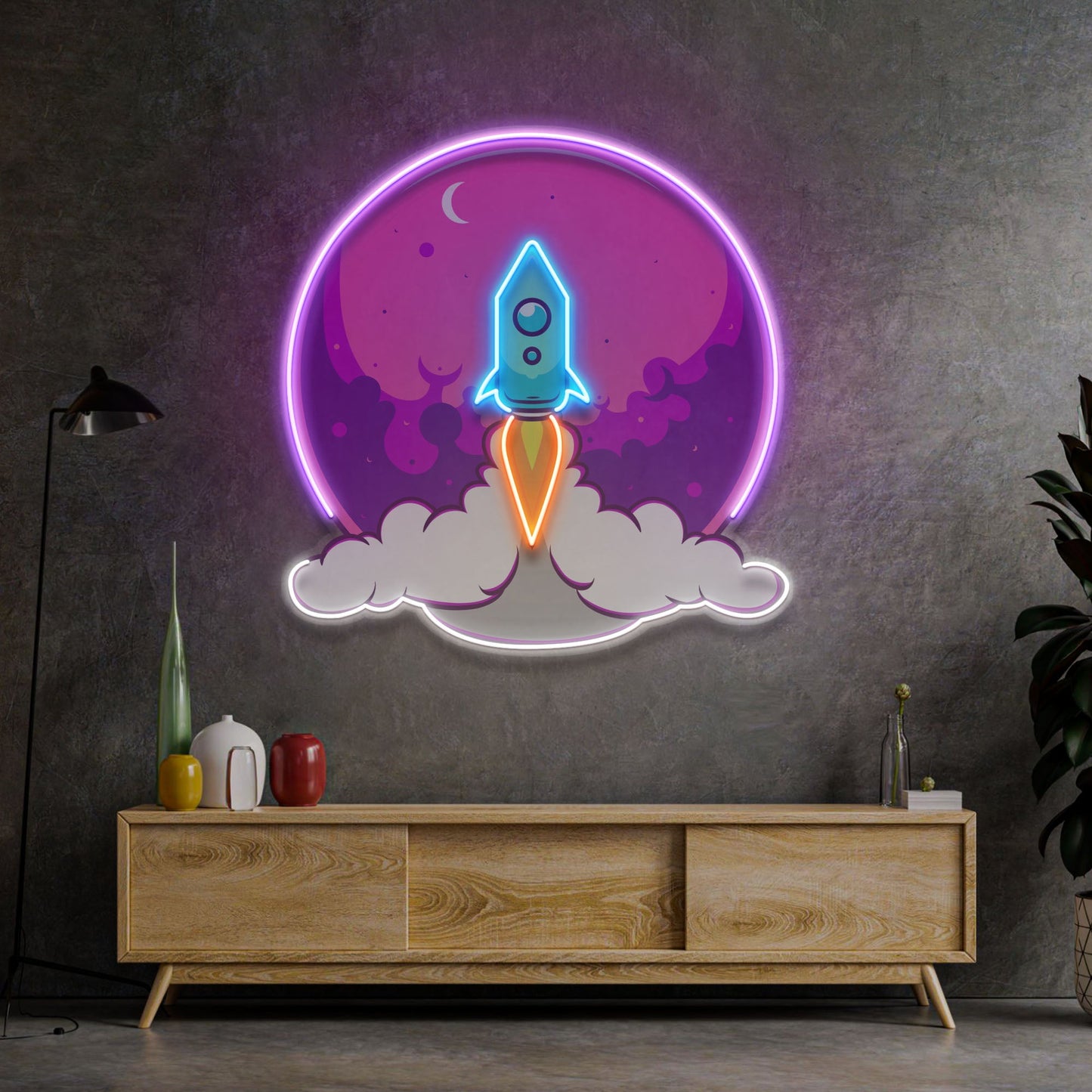 Rocket Launch LED Neon Sign Light Pop Art - Neonzastudio