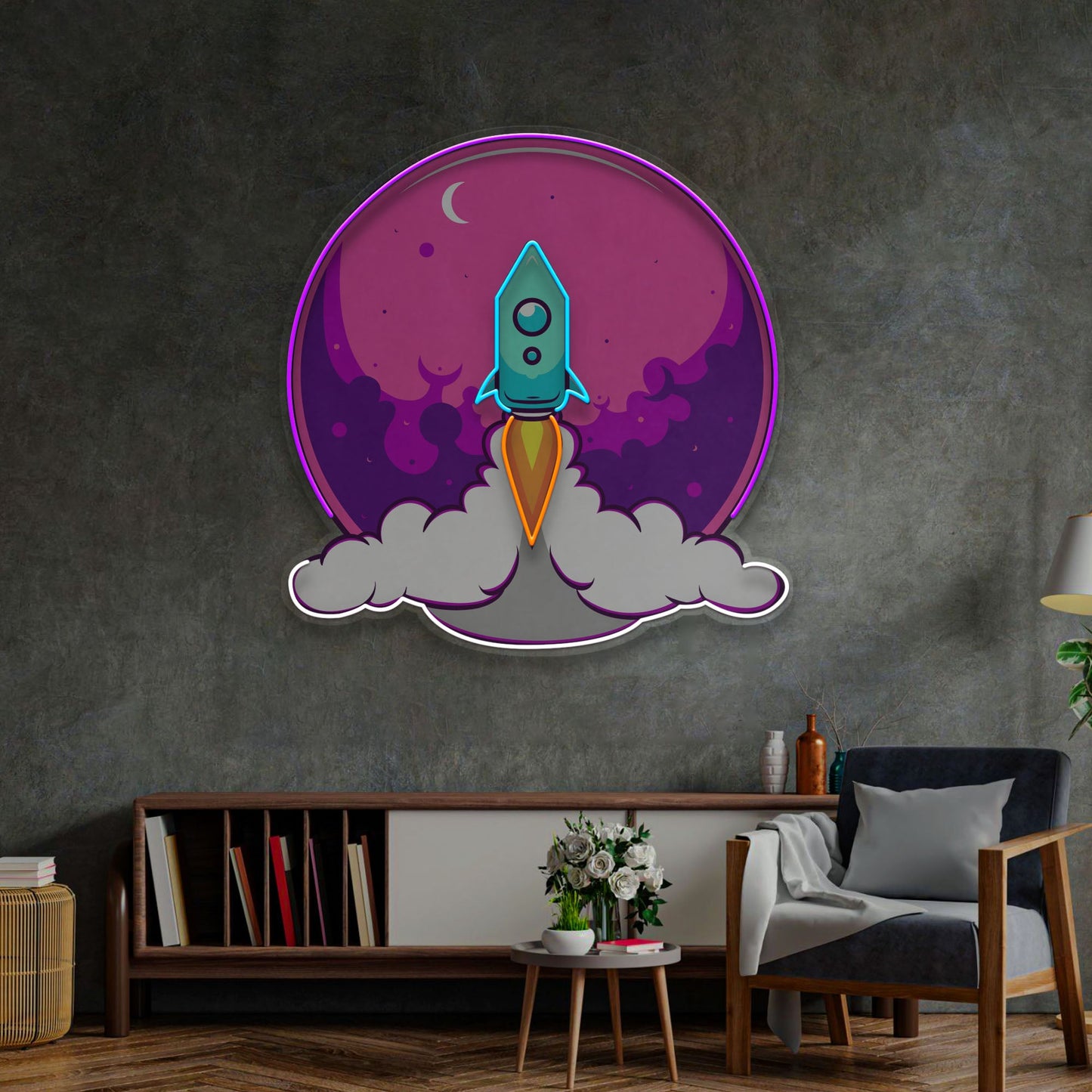 Rocket Launch LED Neon Sign Light Pop Art - Neonzastudio