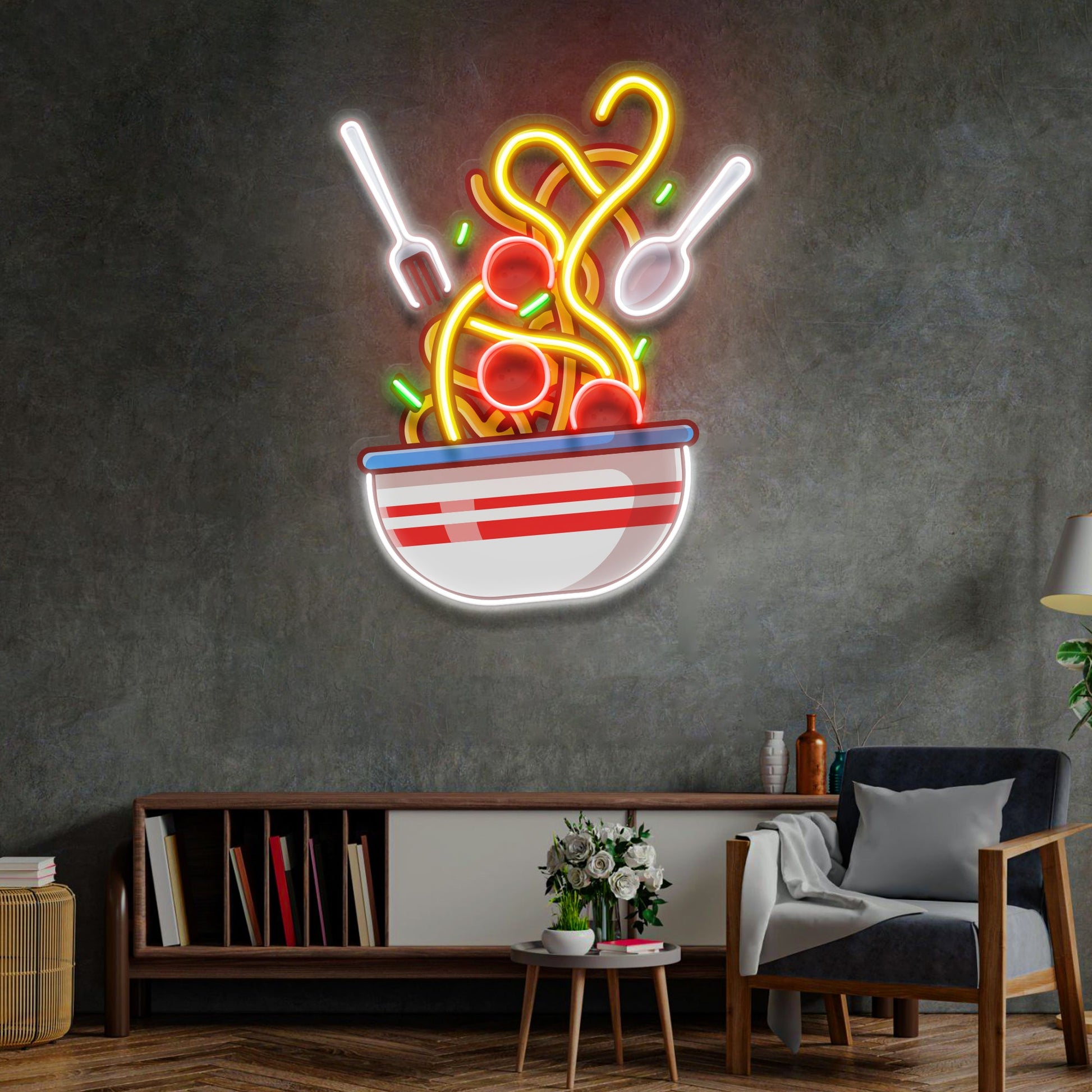 Spaghetti LED Neon Sign Light Pop Art - Neonzastudio