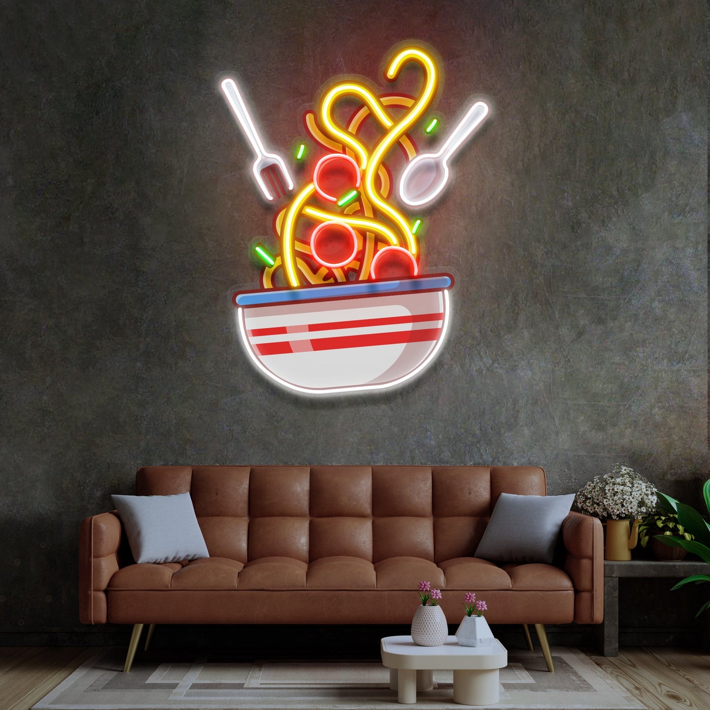 Spaghetti LED Neon Sign Light Pop Art - Neonzastudio