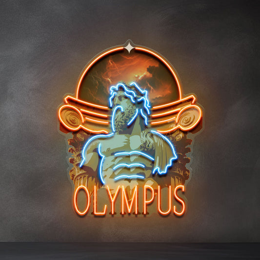 Olympus God Collapse Art LED Neon Sign Light Pop Art