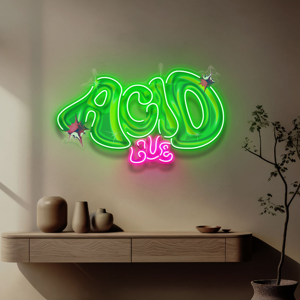 Sour Acid Love Collapse Art LED Neon Sign Light Pop Art