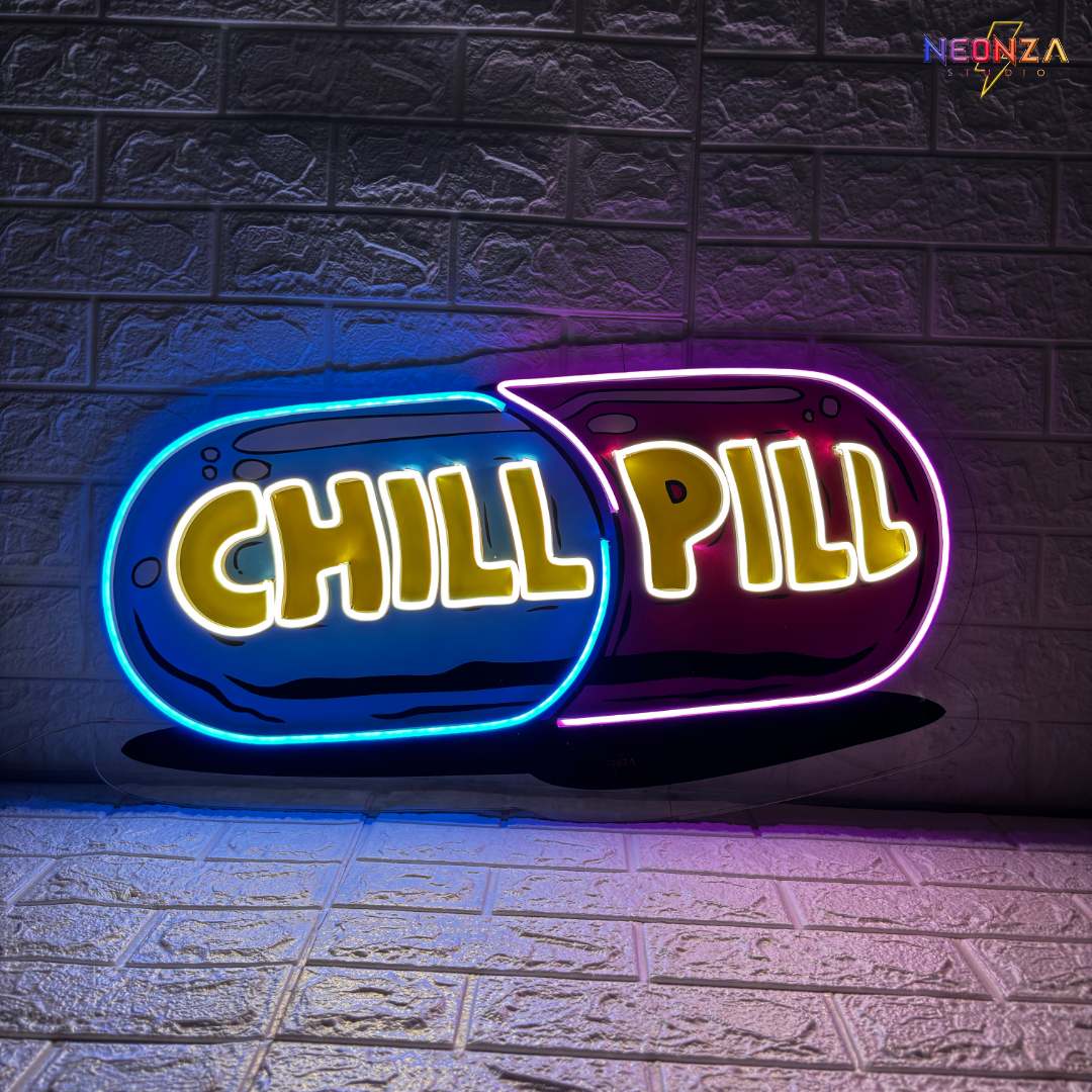 Chill Pill Led Neon Acrylic Artwork