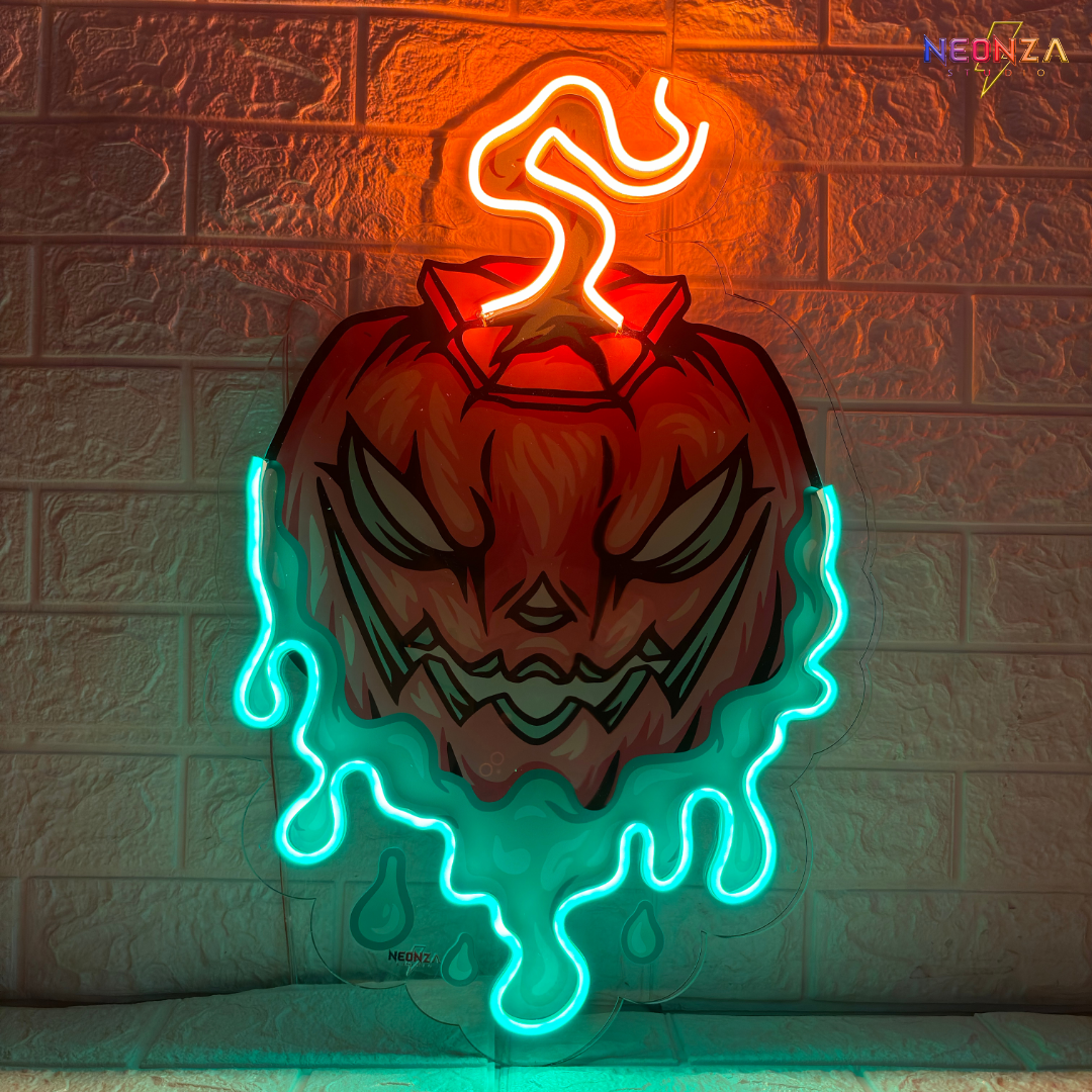 Pumpkin Monster Artwork Led Neon Sign Light