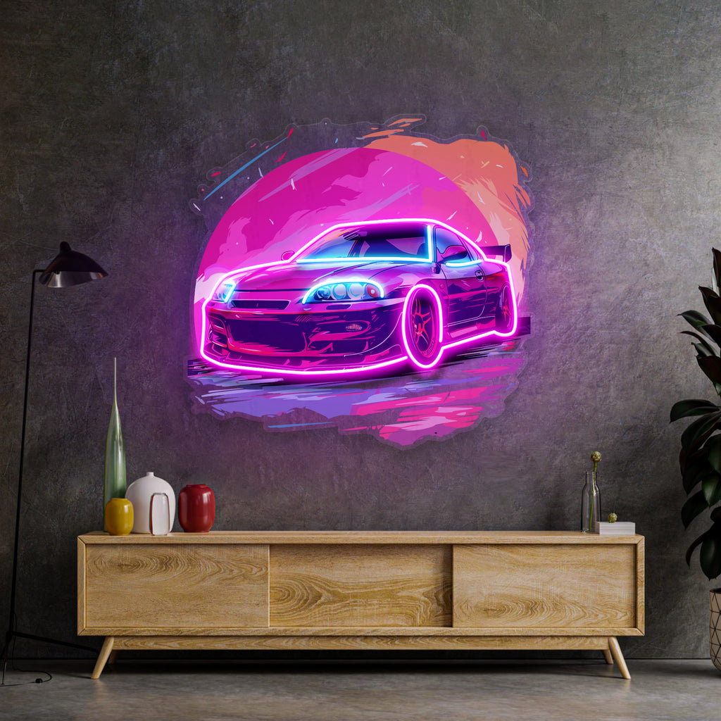 Colorful Car LED Neon Sign Light Pop Art