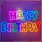 Colourful Happy Birthday Neon Sign - Neonzastudio