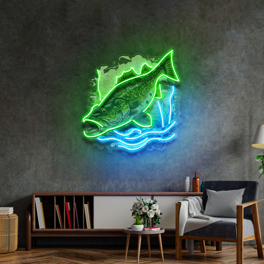 Cold Fishing Frame LED Neon Sign Light Pop Art – Neonzastudio