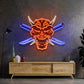 Crossed Knife Samurai Mask LED Neon Sign Light Pop Art