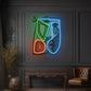 Face With Colorful Shape LED Neon Sign Light