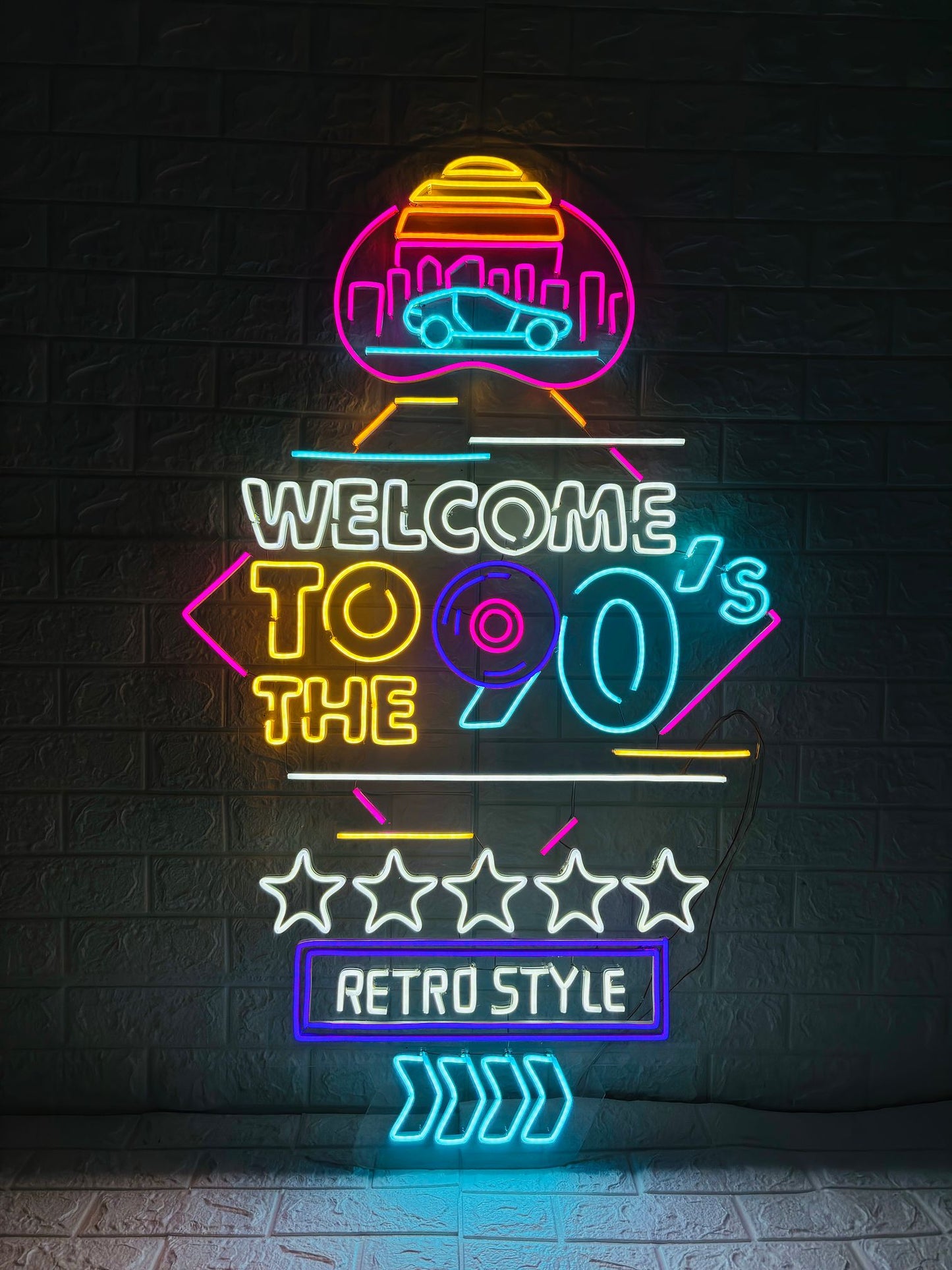 Welcome to the 90's Retro Neon Sign