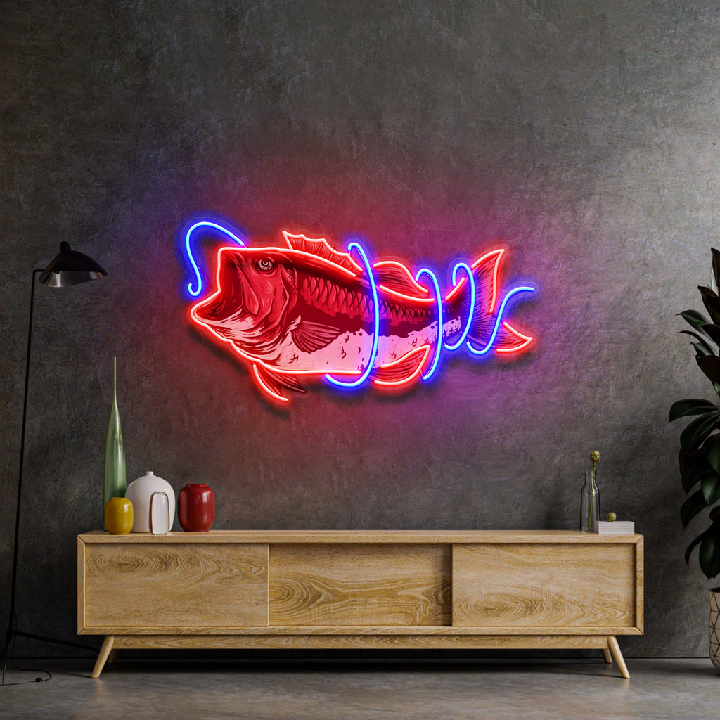 Fishing Line LED Neon Sign Light Pop Art