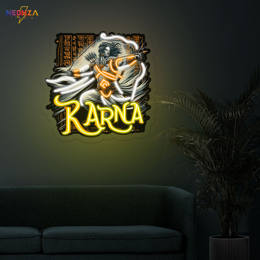Lord Karna Mahābhārata Neon Sign Artwork