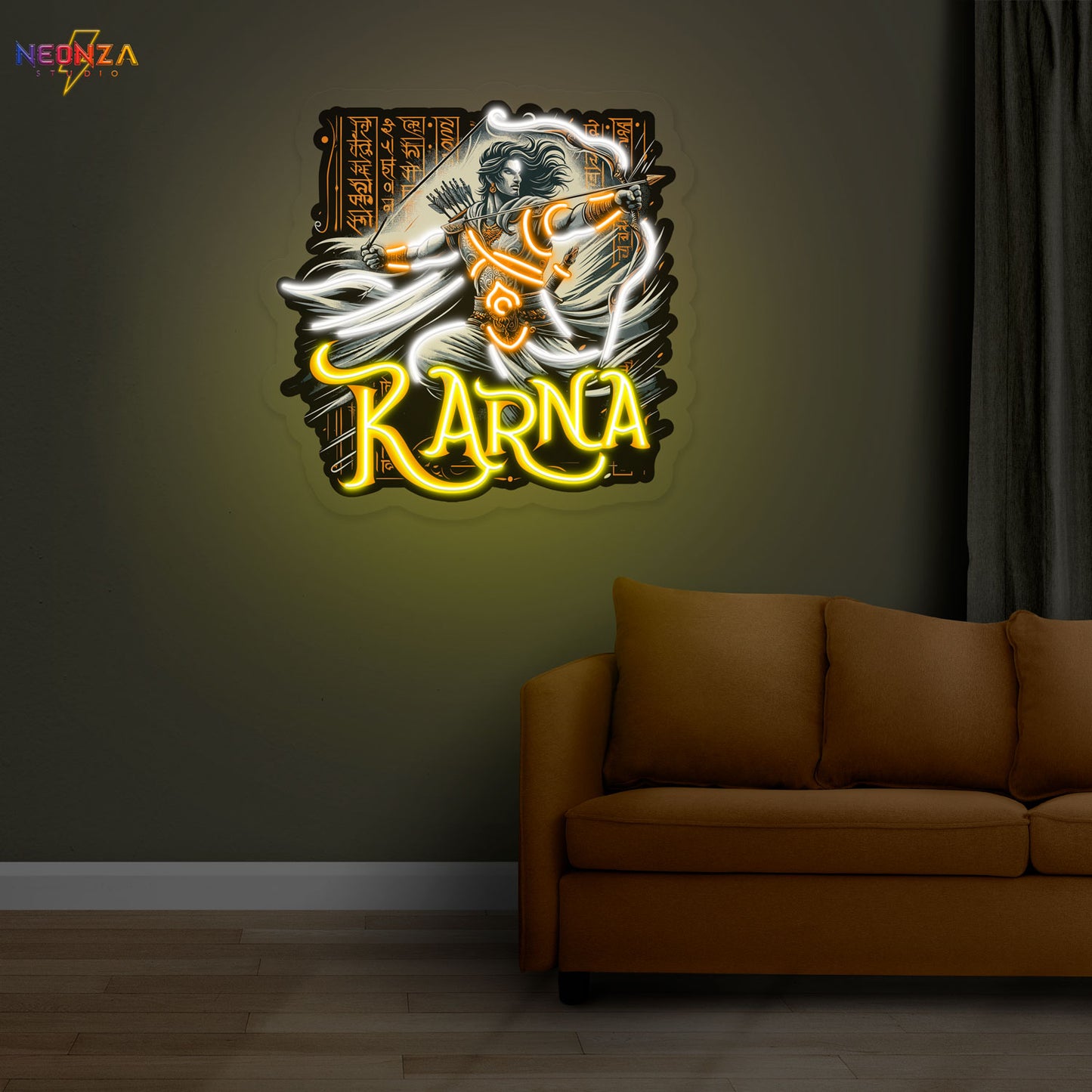 Lord Karna Mahābhārata Neon Sign Artwork