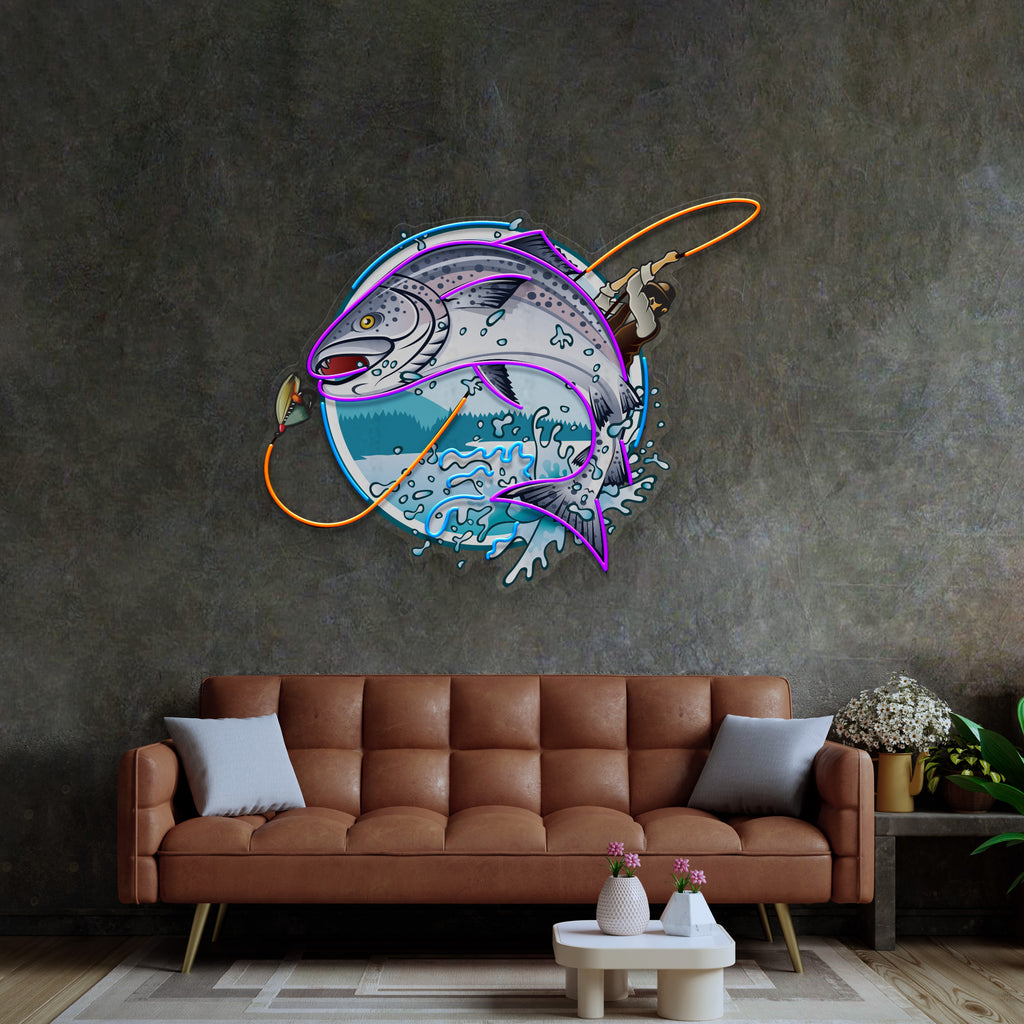 Little Fisherman LED Neon Sign Light Pop Art