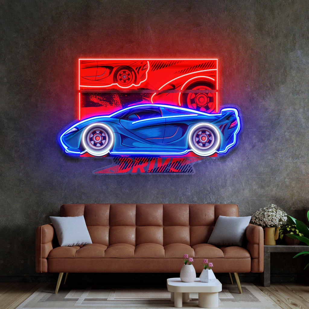 Speed Racing LED Neon Sign Light Pop Art