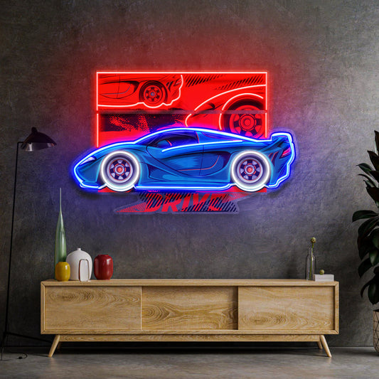 Speed Racing LED Neon Sign Light Pop Art