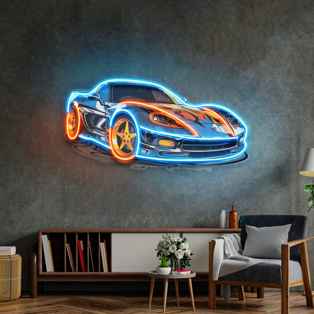 Sports Car LED Neon Sign Light Pop Art