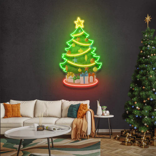 Traditional Christmas Tree Art Work Led Neon Sign Light