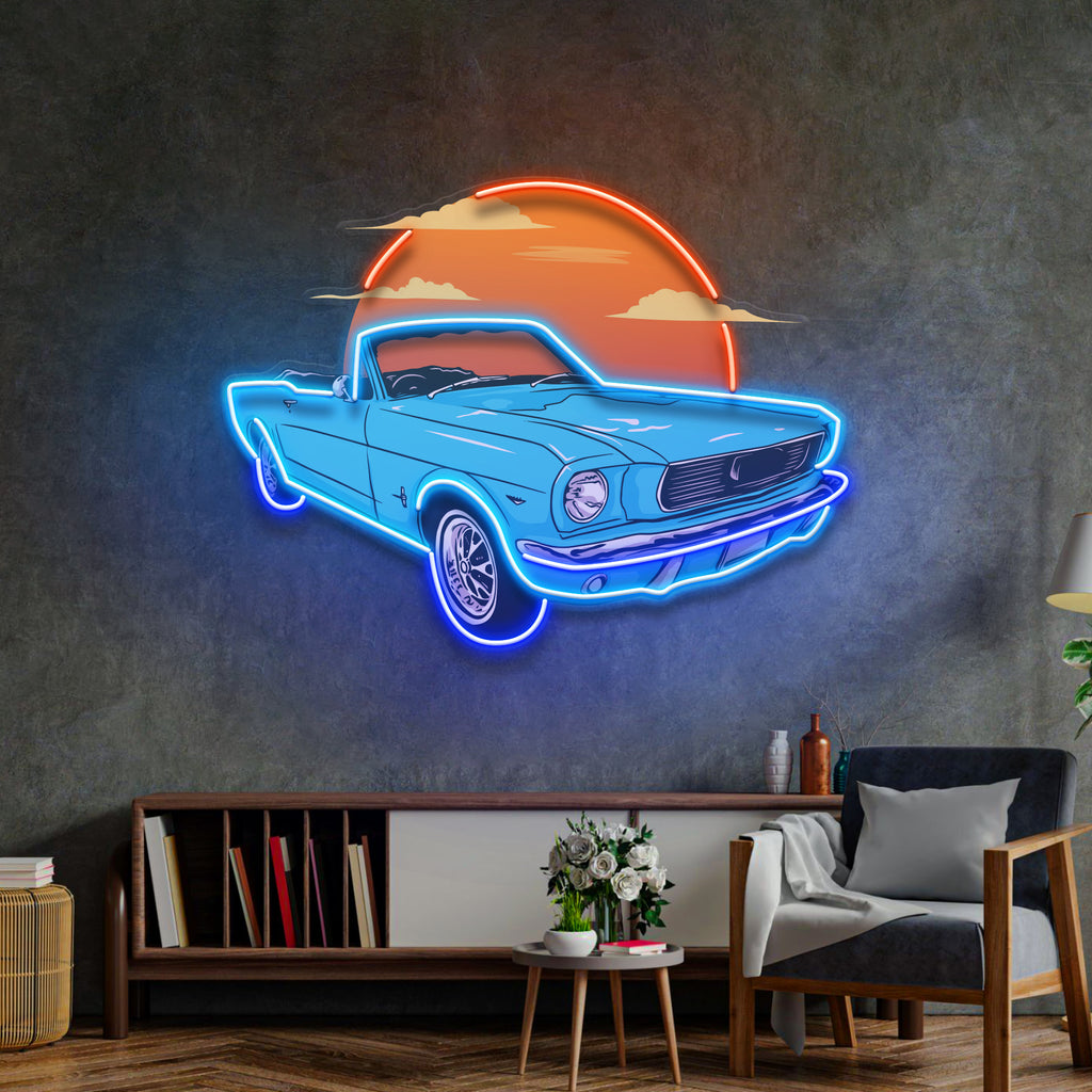 Summer Vintage Car LED Neon Sign Light Pop Art
