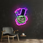 Bong Skull LED Neon Sign Light Pop Art