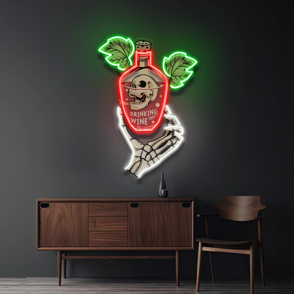 Drink To Death LED Neon Sign Light Pop Art