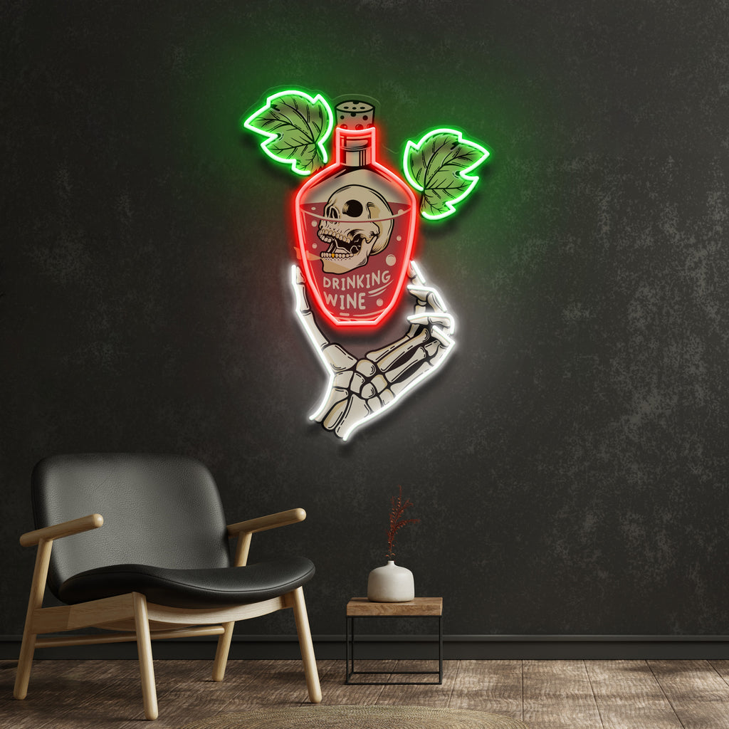 Drink To Death LED Neon Sign Light Pop Art