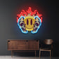 Fire Emoji Skull LED Neon Sign Light Pop Art