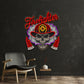 Fire Fight Skull LED Neon Sign Light Pop Art