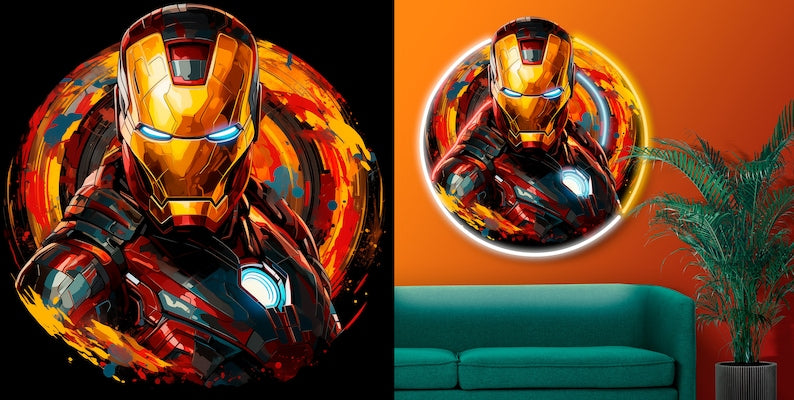 Iron Man Led Neon Acrylic Artwork