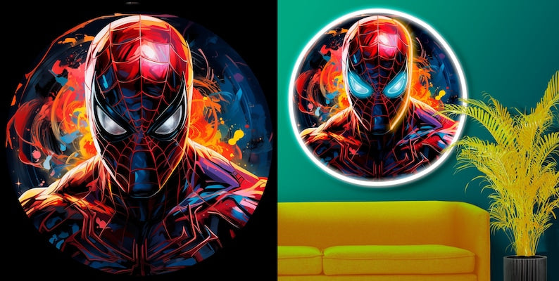 Spiderman Led Neon Acrylic Artwork