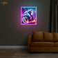 Man Riding Motorcycle Neon sign Artwork