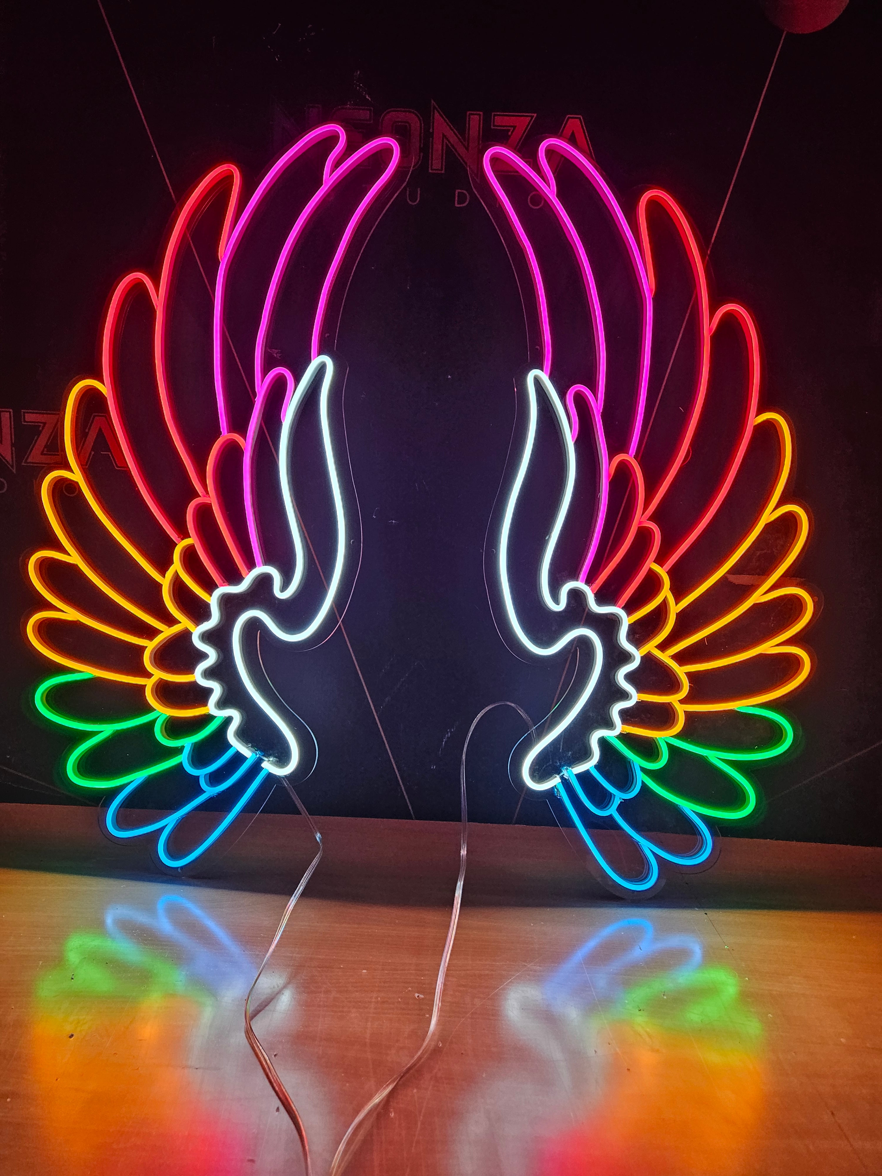 Colorful wings Neon Sign