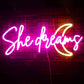 She Dreams Neon Sign - Neonzastudio
