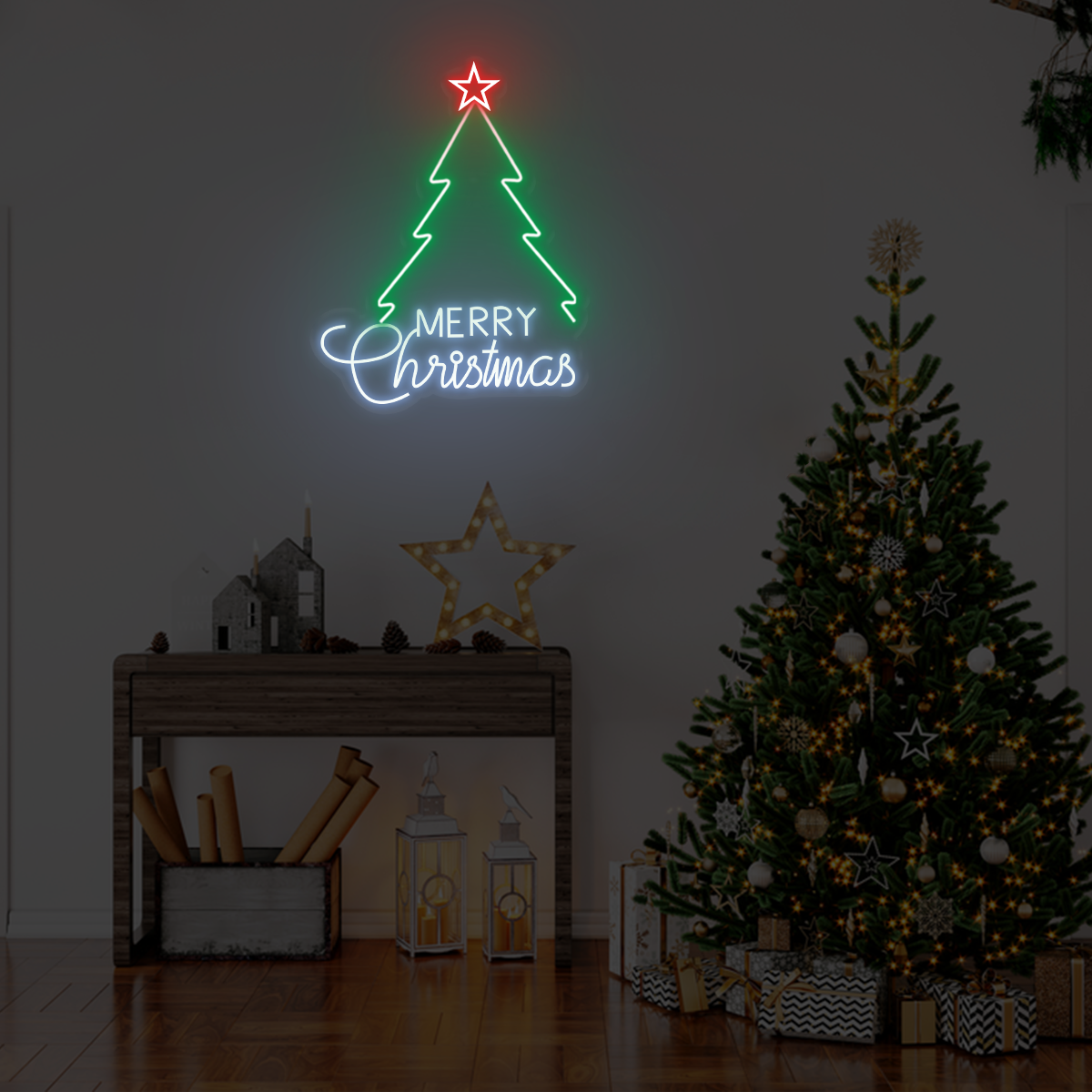 Merry Christmas Tree LED Neon Light - Neonzastudio