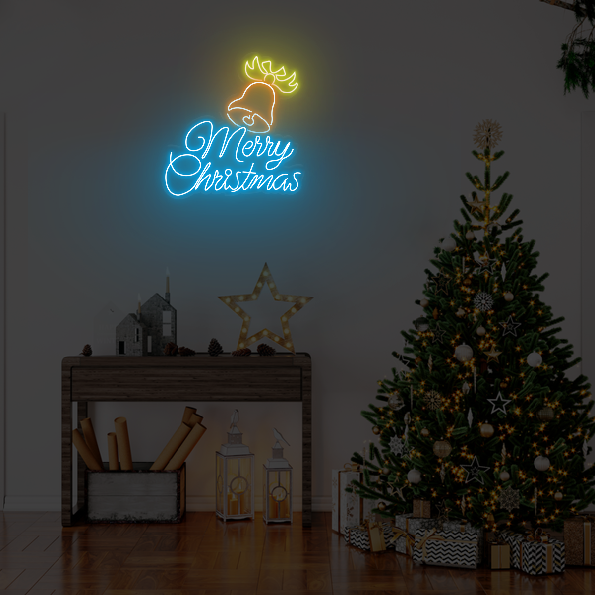 Buy Merry Christmas Bell Neon light - Neonzastudio