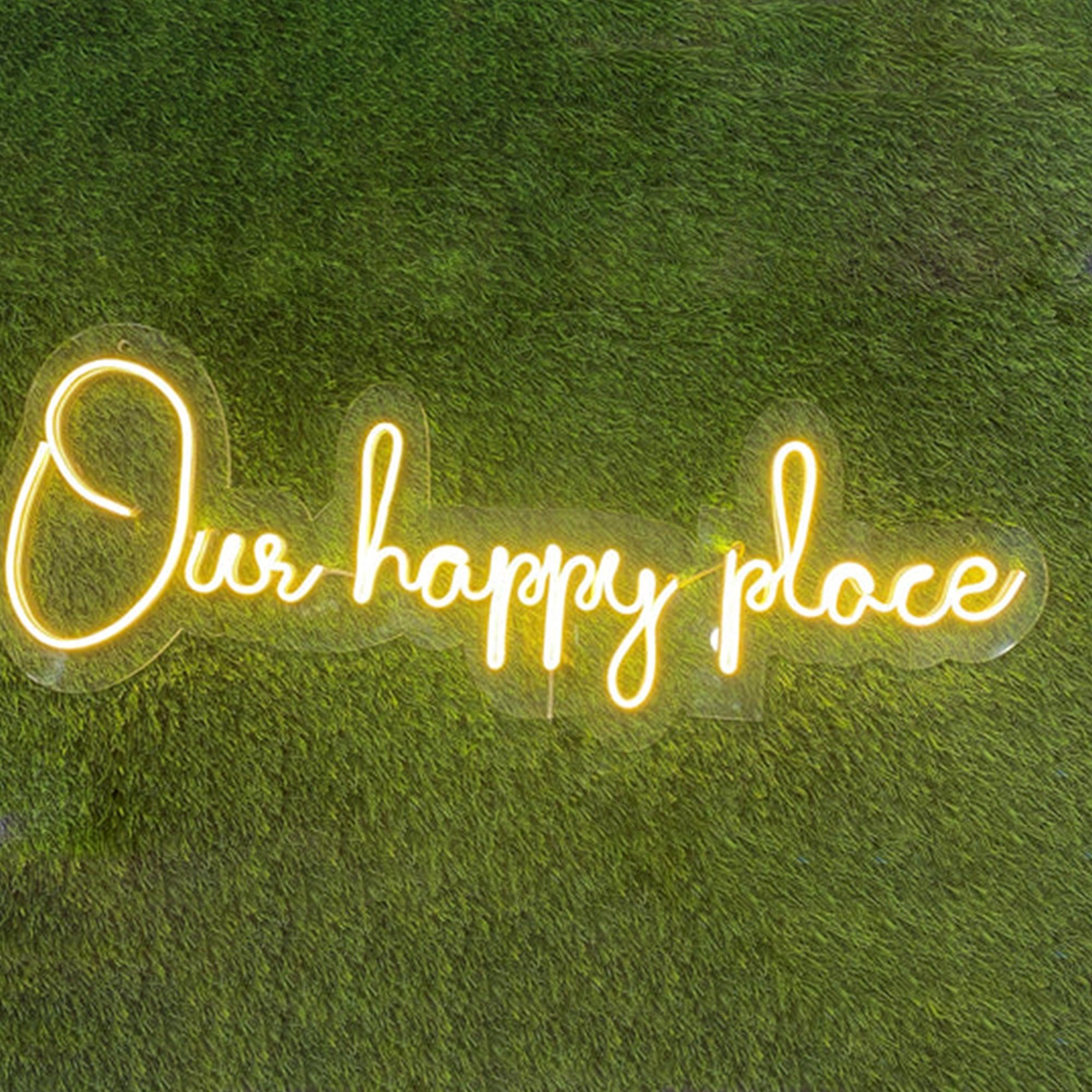 This Is Our Happy Place' LED Neon Sign This Is Our Happy Place' LED Neon Sign