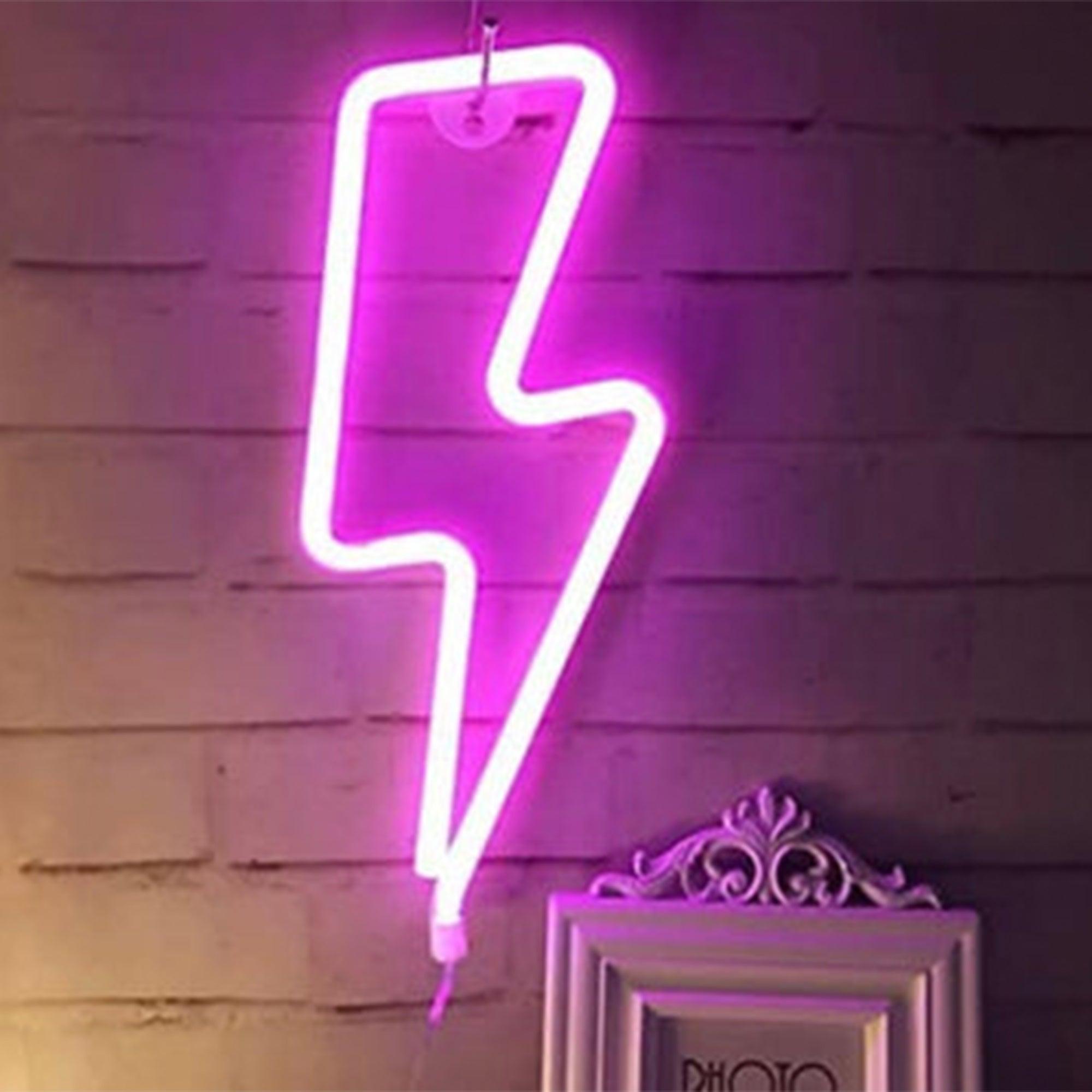 Lightning bolt neon table lamp fashion