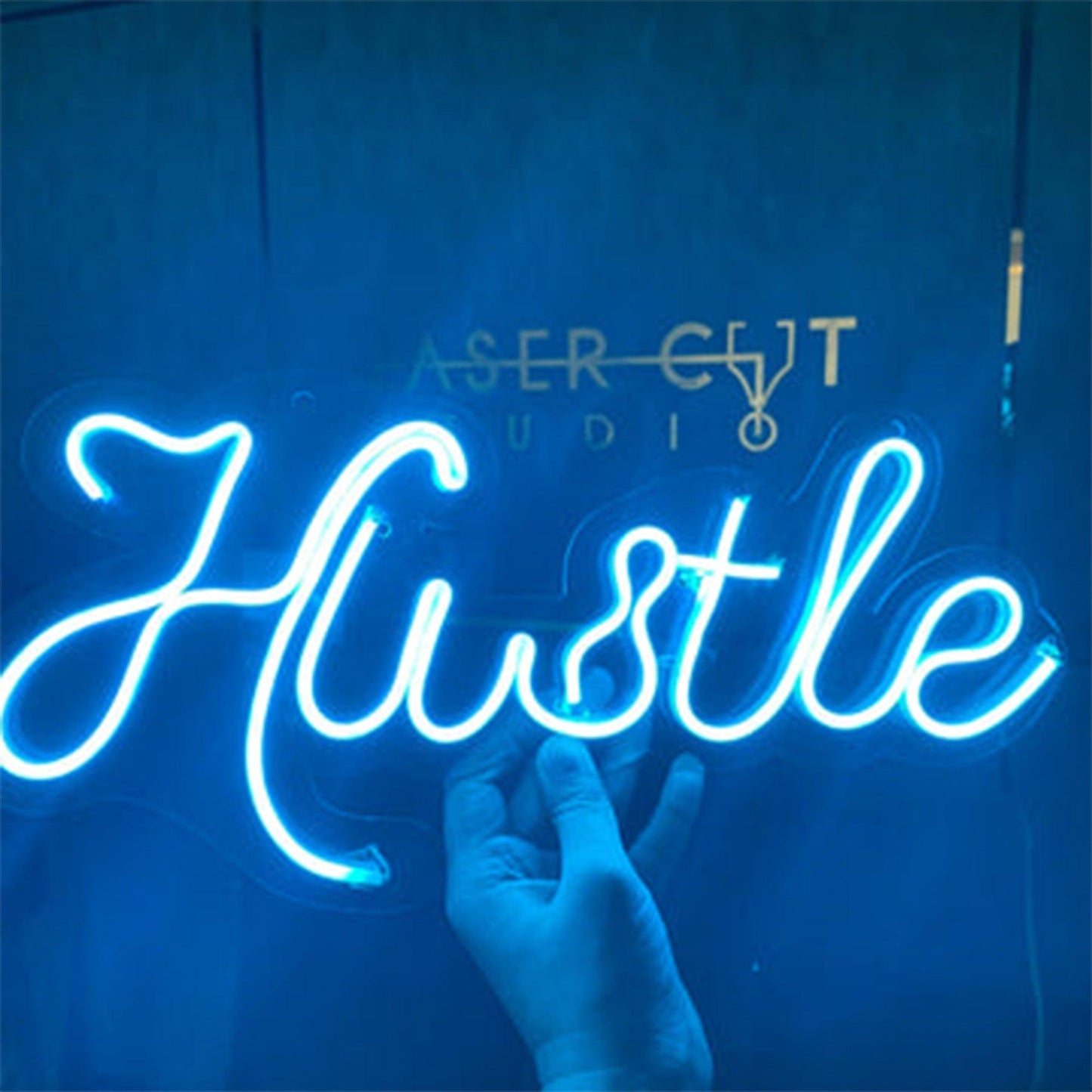 hustle-neon-sign-ice-blue