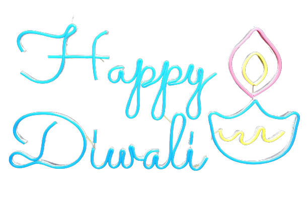 Neon Sign Lights "Happy Diwali" - Neonzastudio